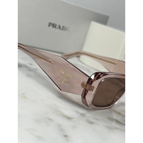 NEW Prada PR17WS Symbole Sunglasses in Peach Pink - Picture 7 of 11